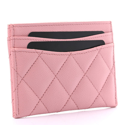 Chanel Caviar Quilted Card Holder Pink 3 of 8