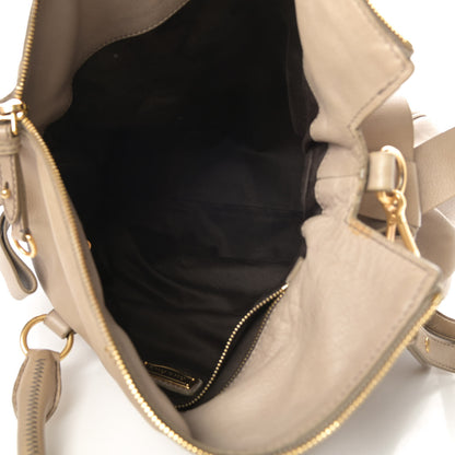 Miu Miu Vitello Medium Bow Bag Beige 5 of 18