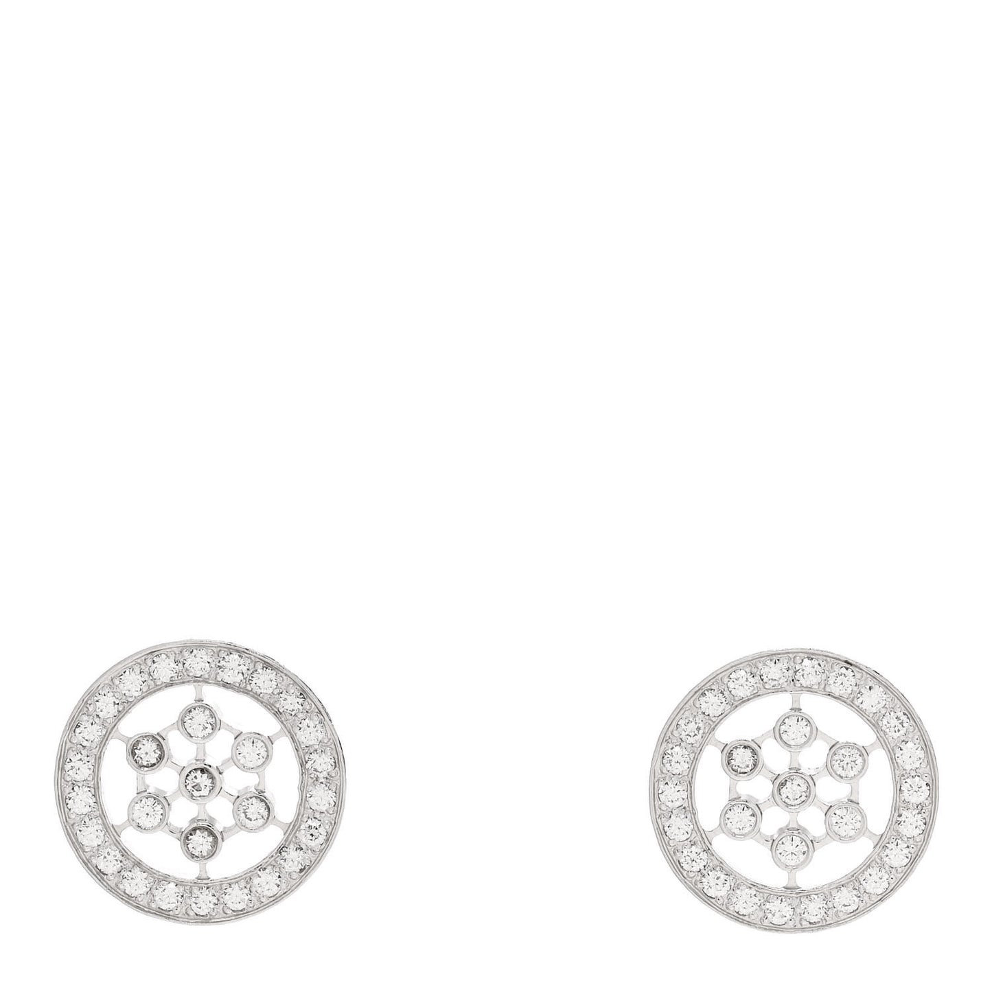 Platinum Diamond .30ct Circle Stud Earrings
