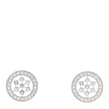 Tiffany Platinum Diamond .30ct Circle Stud Earrings 1 of 4
