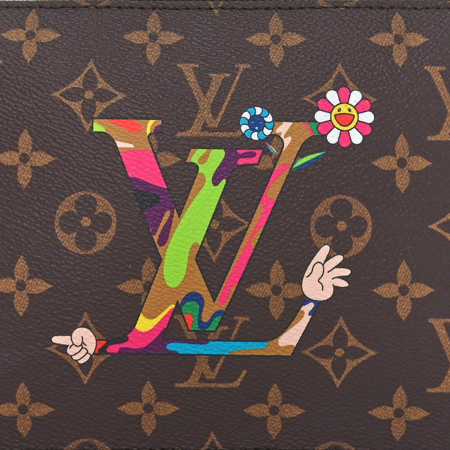 Louis Vuitton LV X TM Monogram Flowers Neverfull Pochette 7 of 7