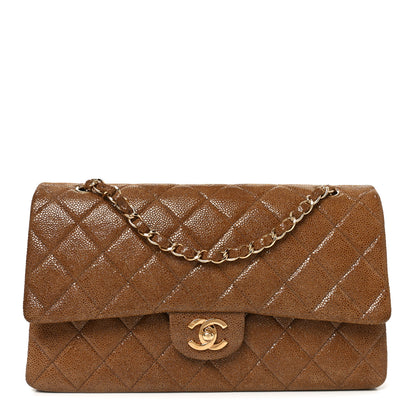 Chanel Iridescent Caviar Quilted Medium Double Flap Brown 1 of 10