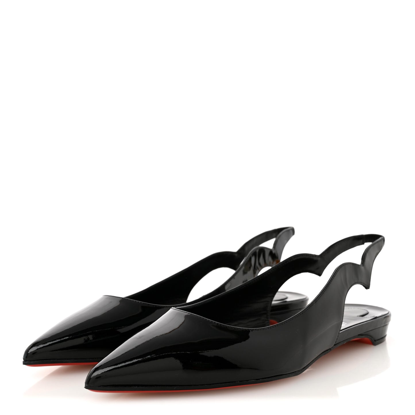 Patent Hot Chickita Slingback Flats 39.5 Black