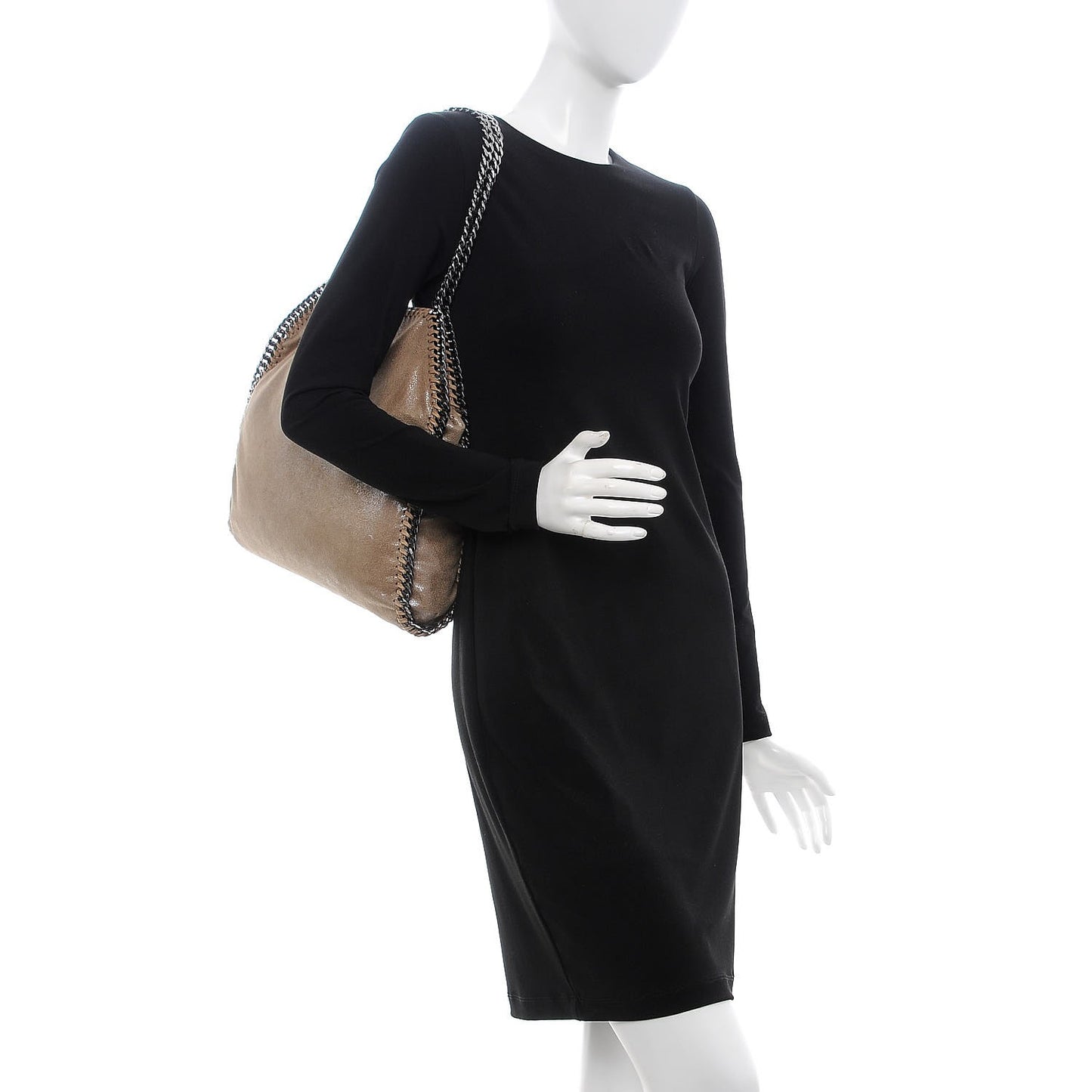 Shaggy Deer Small Falabella Tote Taupe