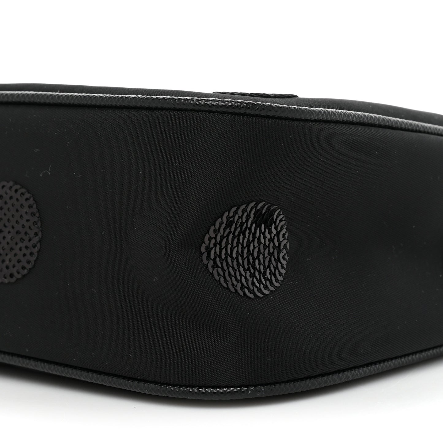 Nylon Sequin Re-Edition 2005 Shoulder Bag Black