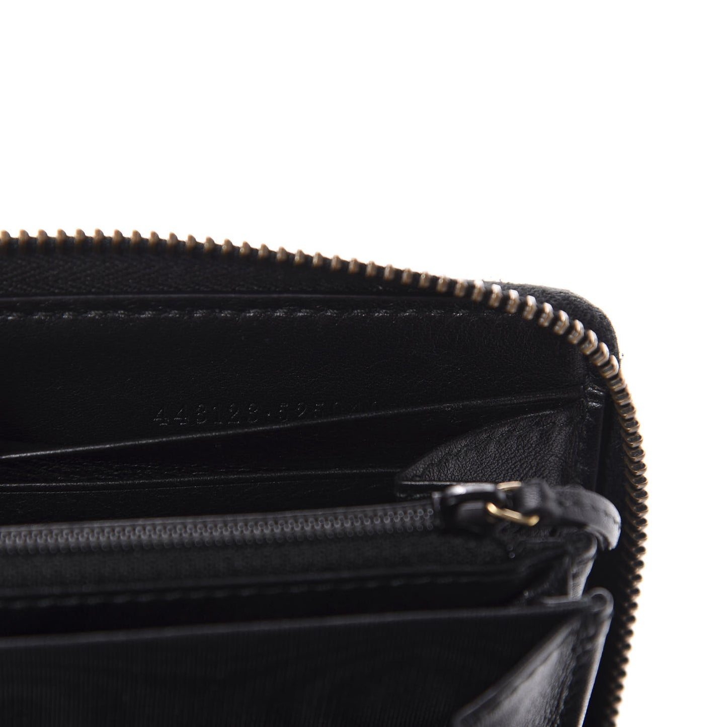 Calfskin Matelasse GG Marmont Zip Around Wallet Black