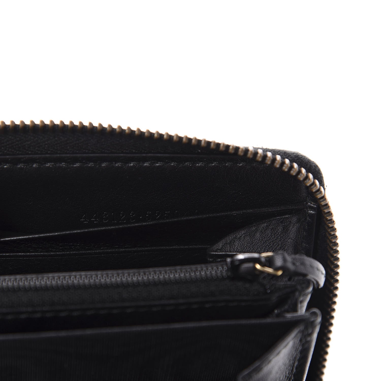 Gucci Calfskin Matelasse GG Marmont Zip Around Wallet Black 7 of 8