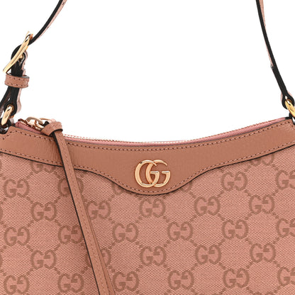 Gucci Monogram Textured Dollar Calfskin Small Ophidia Hobo Cloche Rose Pink 9 of 11