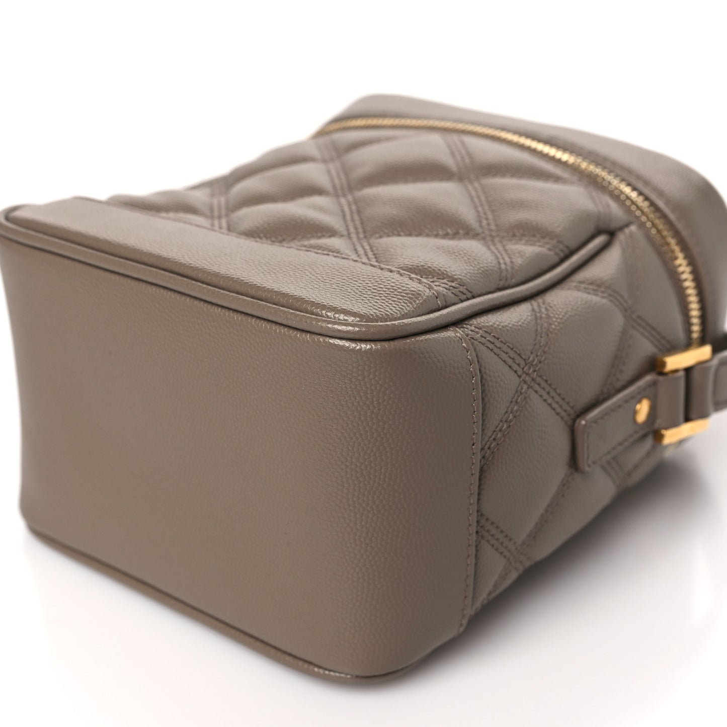 Grain de Poudre Quilted 80's Vanity Bag Dark Beige