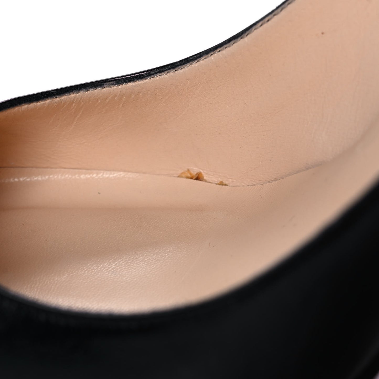 Shiny Nappa Chironde Ankle Strap Pumps 38 Black
