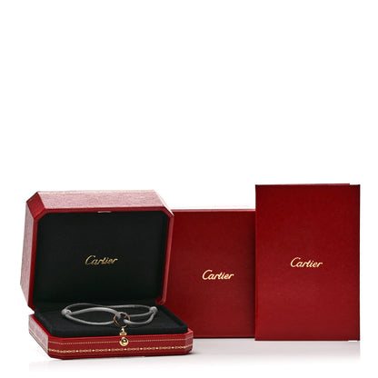 Cartier 18K Pink Yellow White Gold Trinity Cord Bracelet Grey 6 of 6