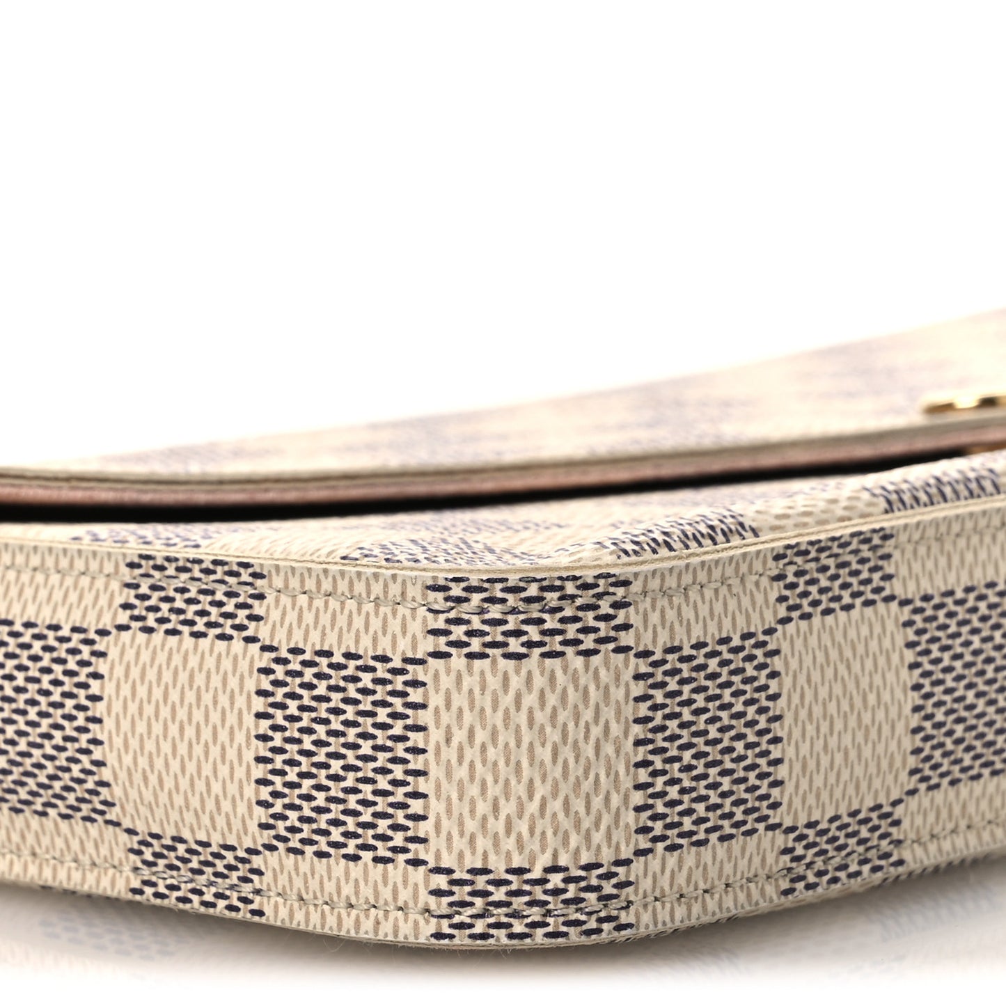 Damier Azur Pochette Felicie Chain Wallet Rose Ballerine Rose Ballerine