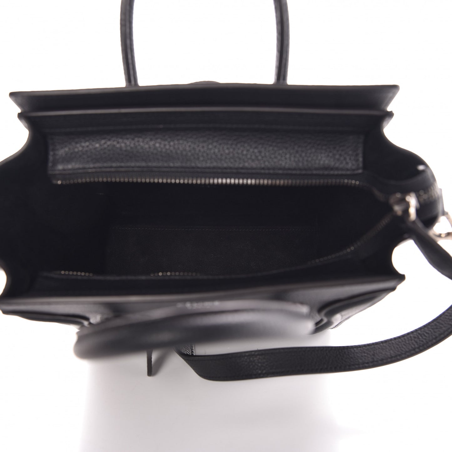 Drummed Calfskin Nano Luggage Black
