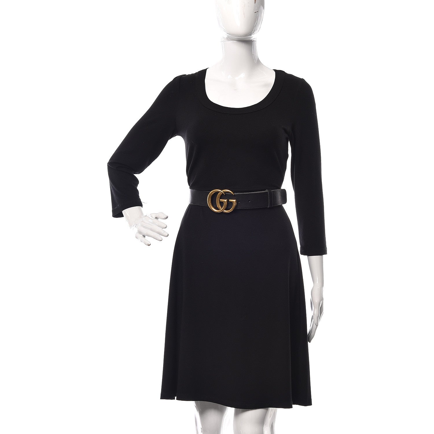 Gucci Faded Calfskin Double G 40mm Belt 85 34 Black 2 of 7