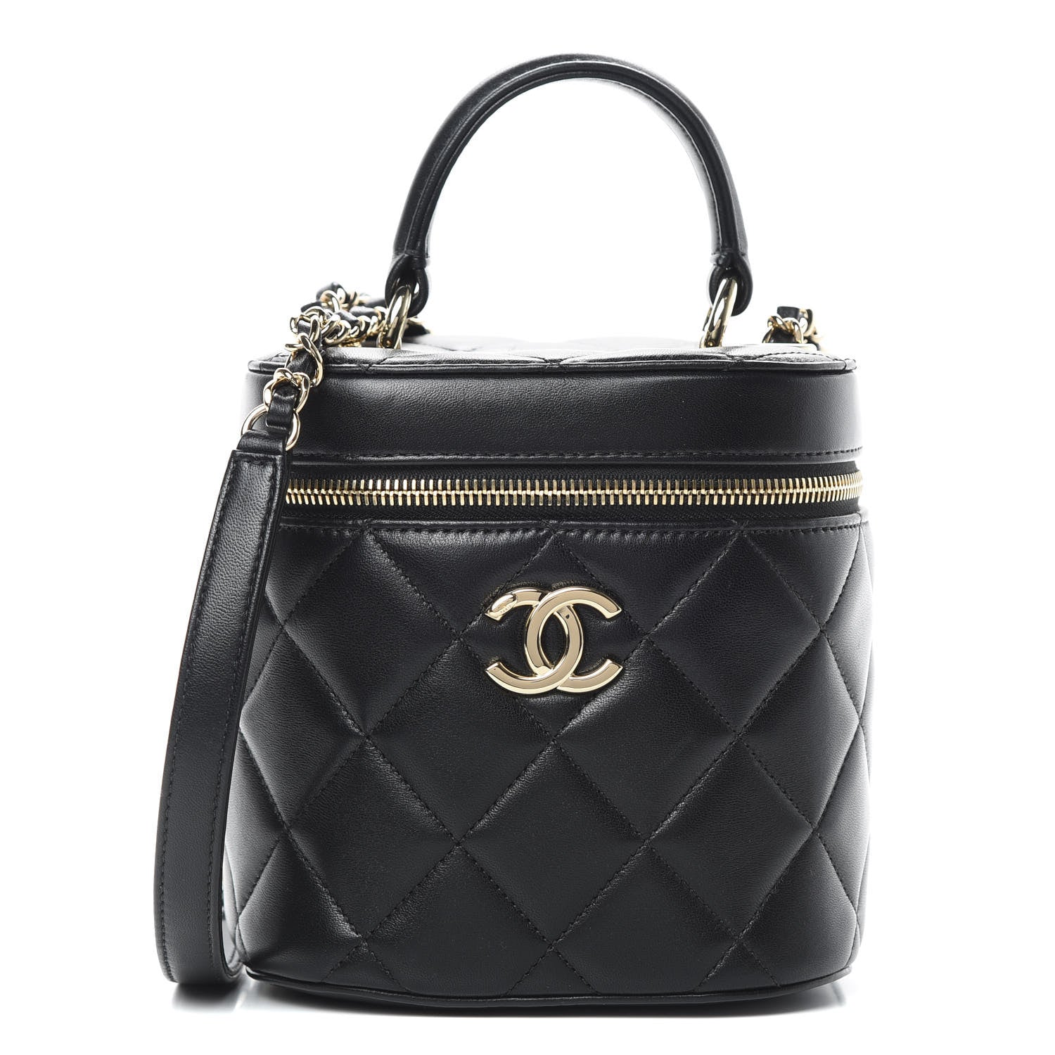Chanel Lambskin Quilted Trendy Vanity Case Black 1 of 15