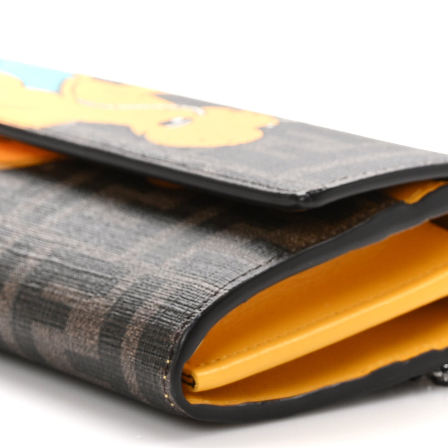 X FRGMT X POKEMON Glazed Fabric FF Pokemon Print Continental Wallet On Chain Tobacco Moro Giallo Tobacco Moro Giallo