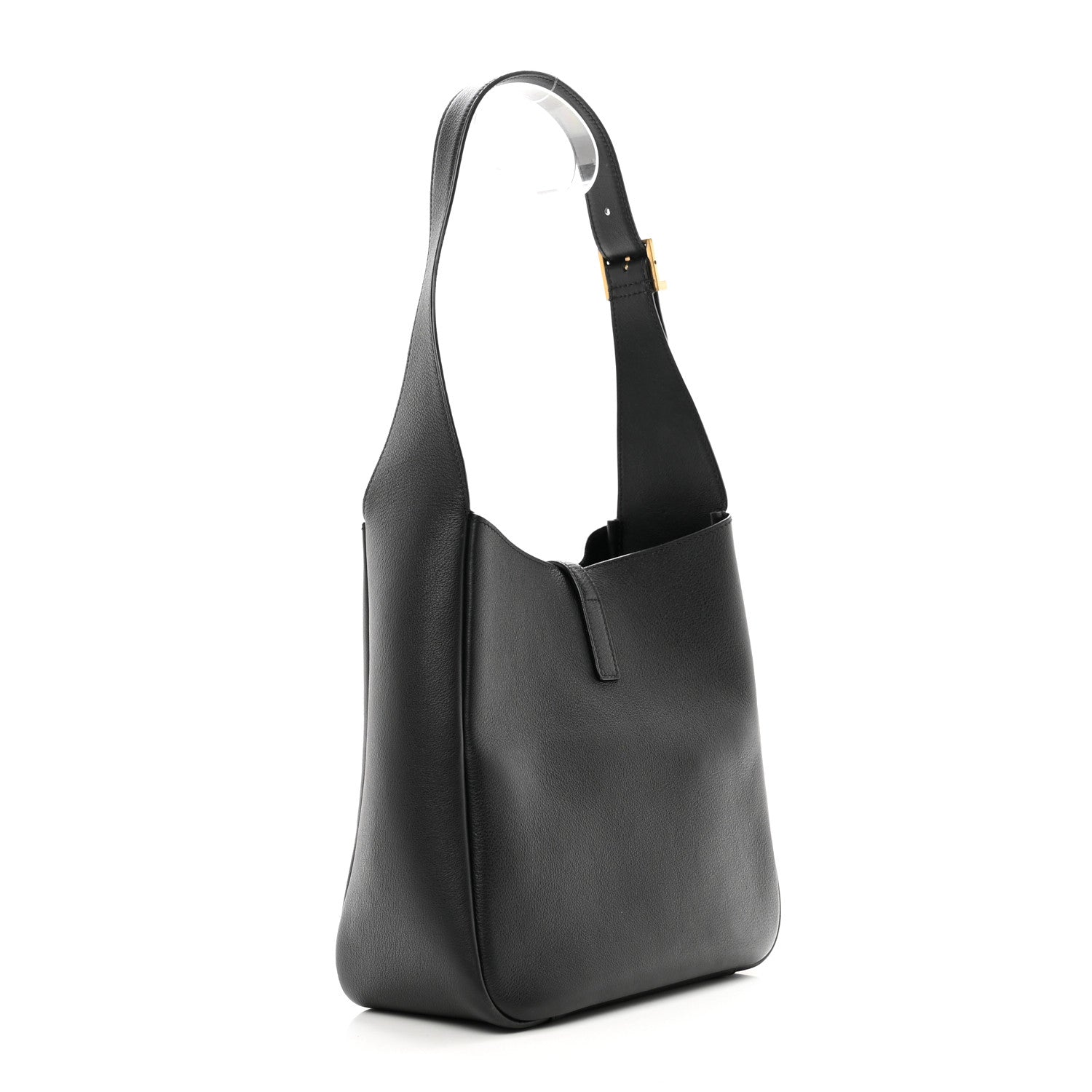 Saint Laurent Smooth Calfskin Small Le 5 A 7 Soft Hobo Black 3 of 9