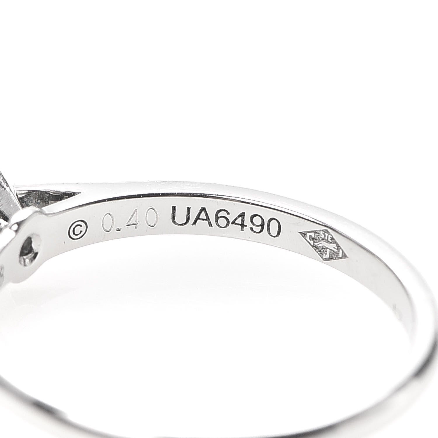 Cartier Platinum Diamond .40ct Solitaire 1895 Engagement Ring 48 4.5 4 of 7