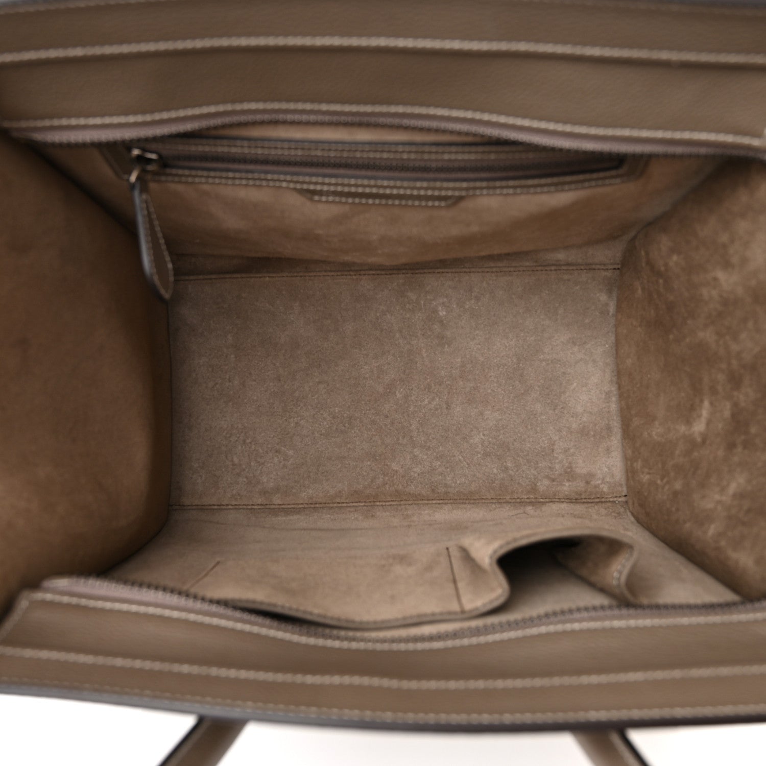Celine Drummed Calfskin Mini Luggage Souris 5 of 12