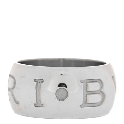 Bulgari 18K White Gold Monologo Band Ring 55 7.25 5 of 8
