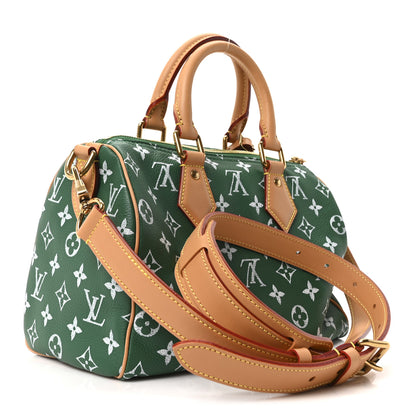 Louis Vuitton Calfskin Monogram Speedy P9 Bandouliere 25 Green 5 of 12