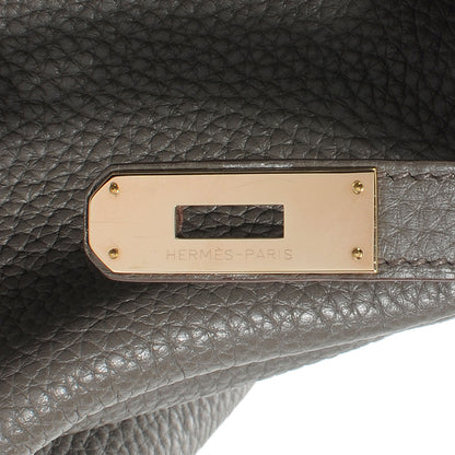 Hermes Taurillon Clemence Lizard Club Birkin 35 Etain 6 of 9