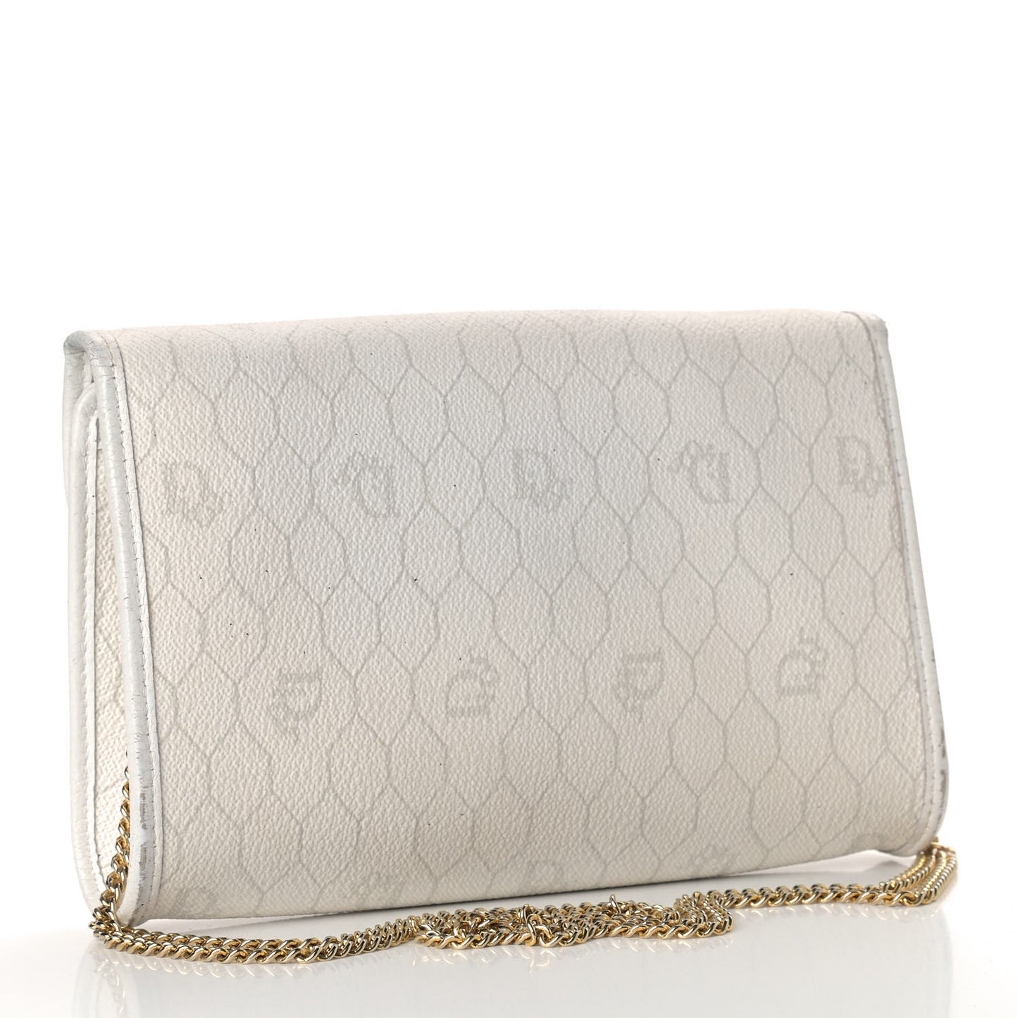 Monogram Chain Flap White