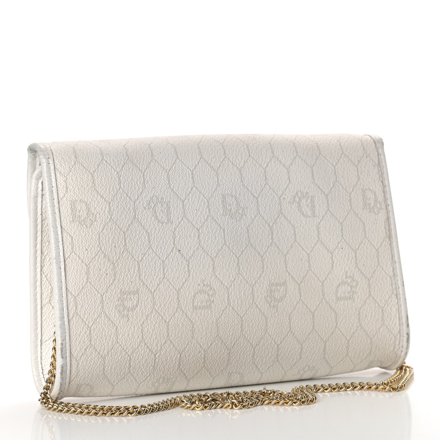 Christian Dior Monogram Chain Flap White 3 of 18