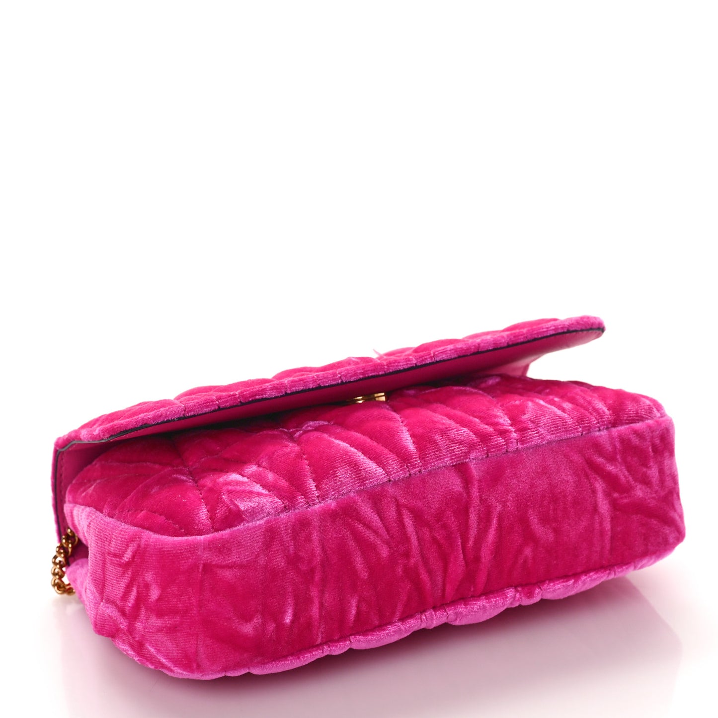 Velvet Quilted Virtus Evening Bag Pink