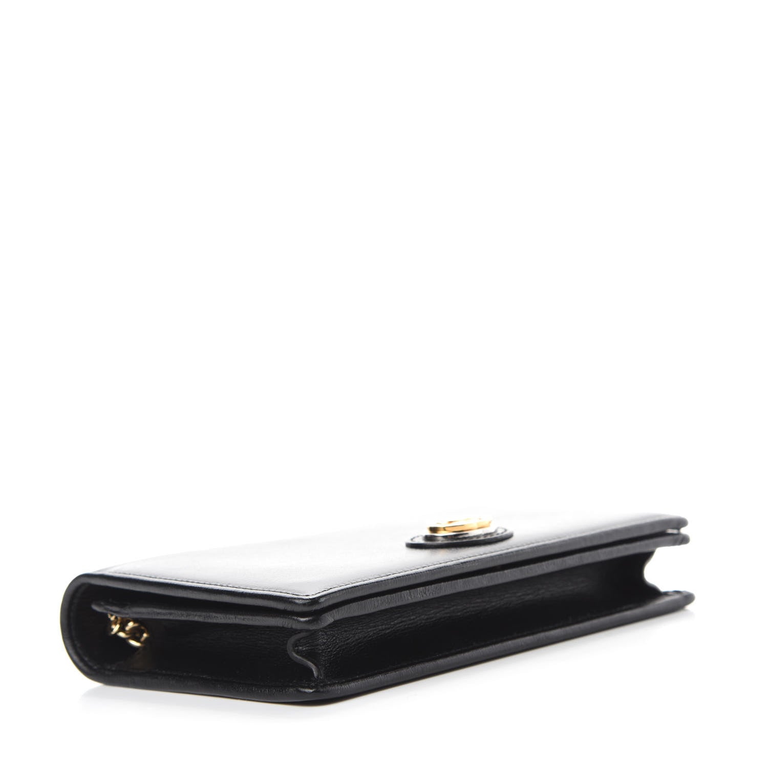 Gucci Azalea Calfskin Marina Chain Wallet Black 4 of 9
