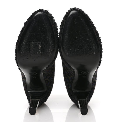 Chanel Tweed Short Ankle Boots 38 Multicolor 6 of 10