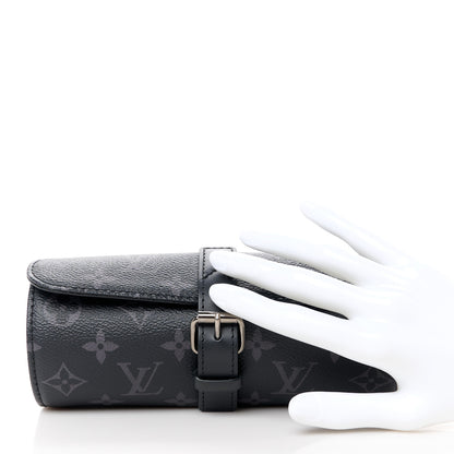 Louis Vuitton Monogram Eclipse 3 Watch Travel Case 2 of 8