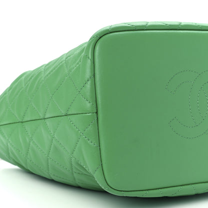 Chanel Lambskin Quilted Large Perfect Meeting Hobo Green 10 of 11