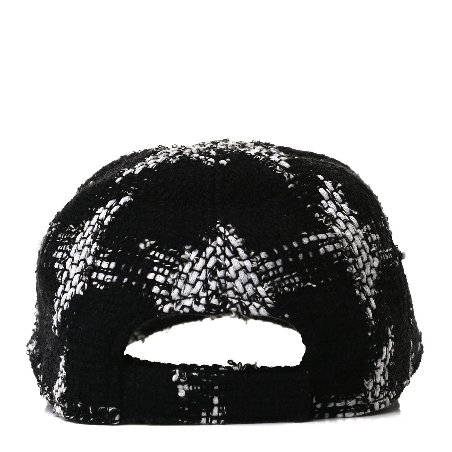 Chanel Tweed CC Cap Hat S Black White 5 of 9