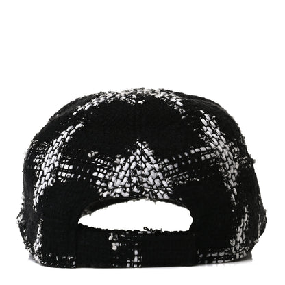 Chanel Tweed CC Cap Hat S Black White 5 of 9