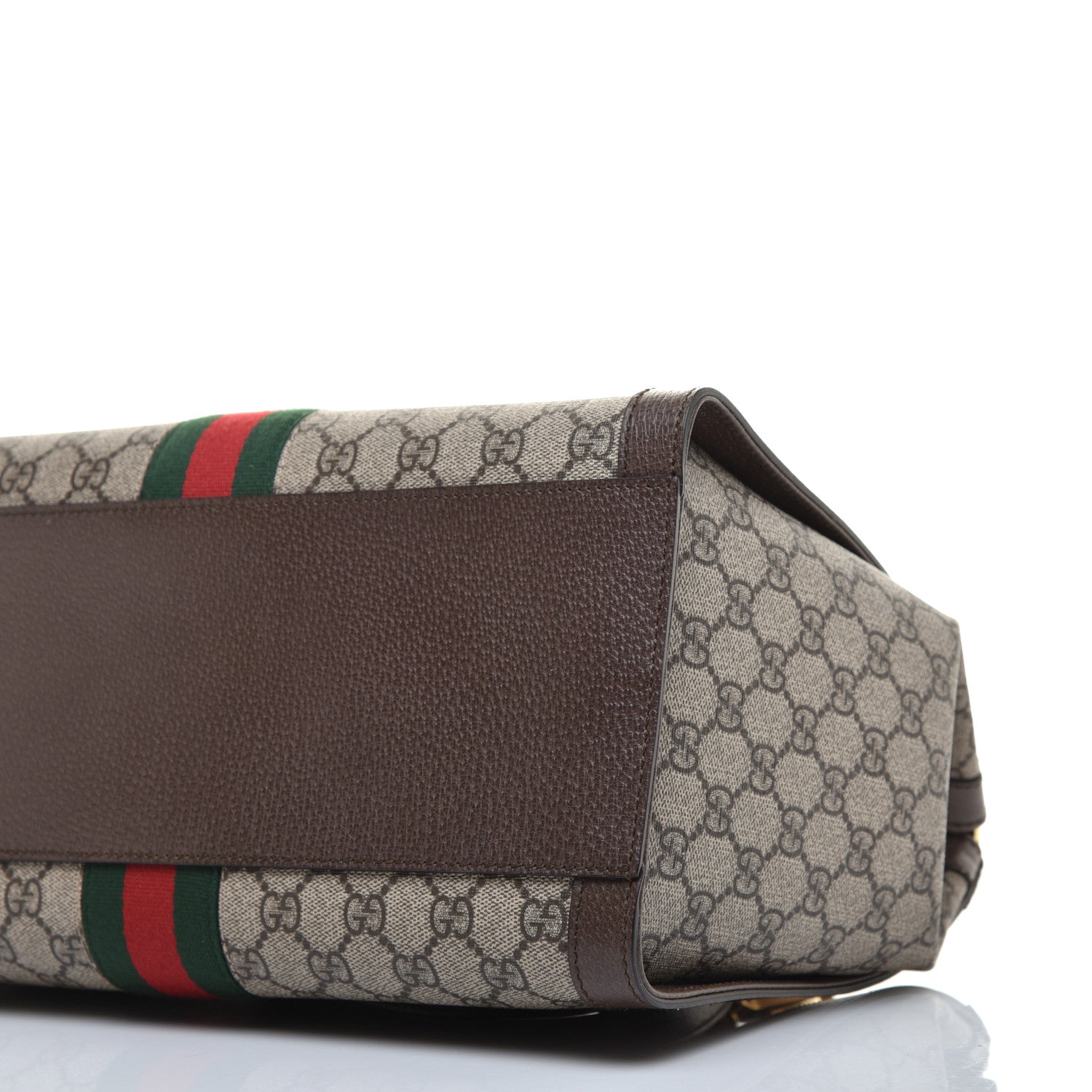 Gucci GG Supreme Monogram Web Medium Ophidia Tote Bag Brown 8 of 9