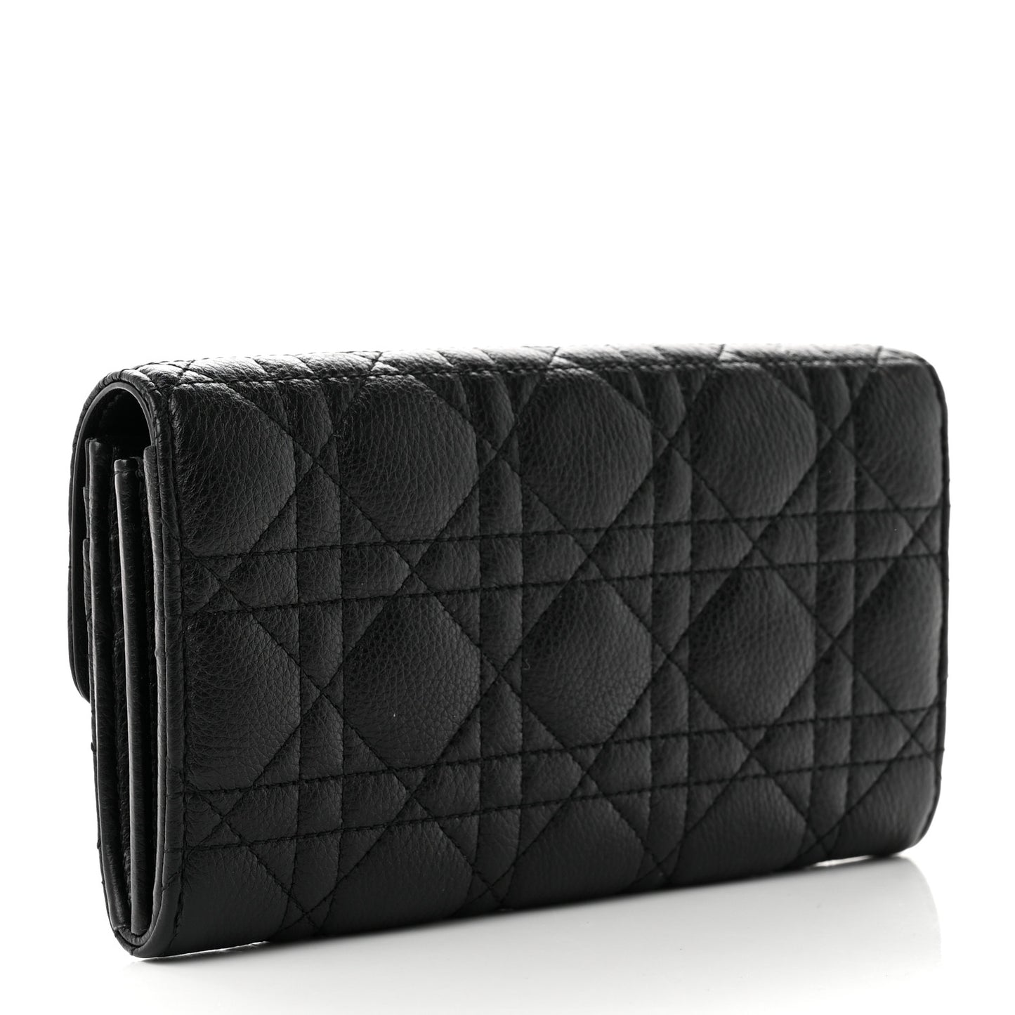 Supple Calfskin Cannage Caro Wallet Black