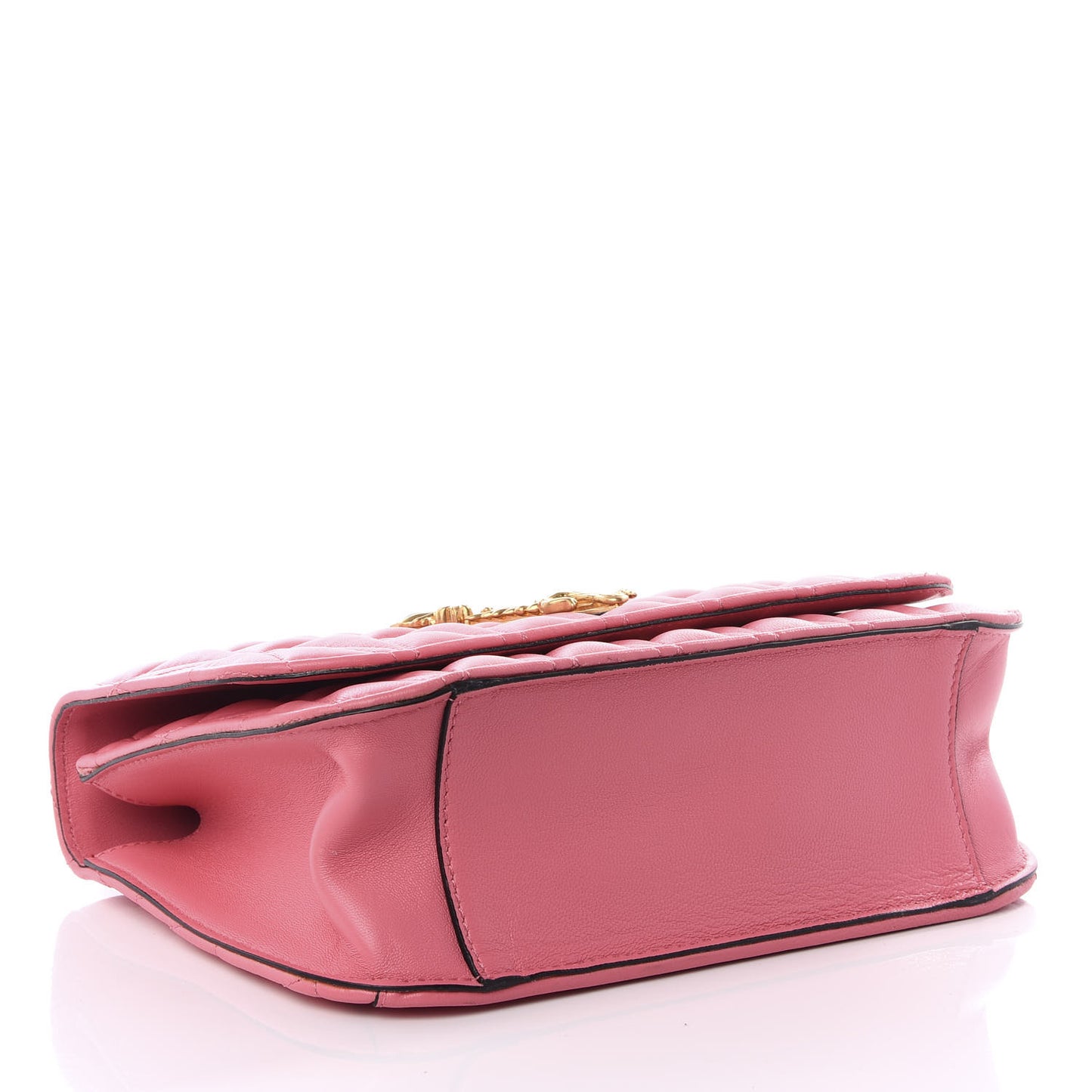 Nappa Quilted Virtus Top Handle Shoulder Bag Blush