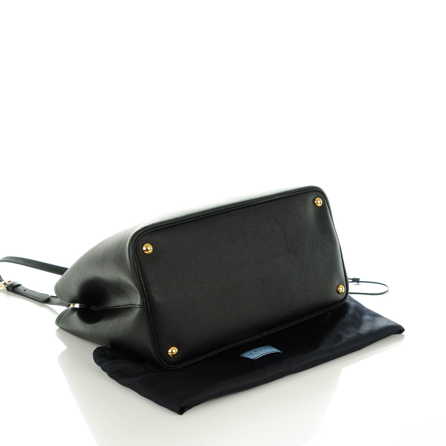 Prada Saffiano Cuir Large Double Bag Nero Black 4 of 8