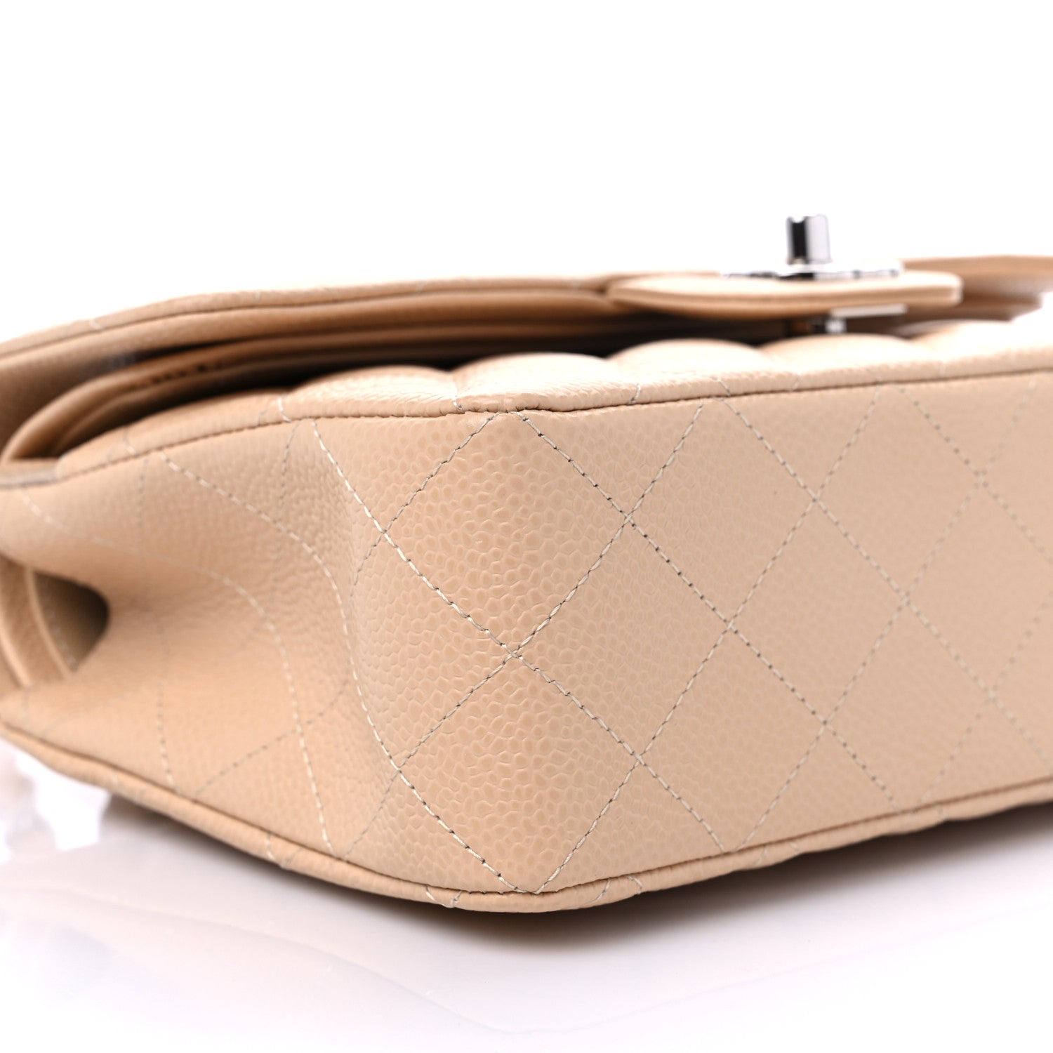 Chanel Caviar Quilted Small Double Flap Beige 8 of 10