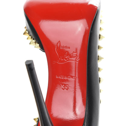 Christian Louboutin Shiny Nappa Irishell 100 Pumps 35 Black Gold 8 of 9
