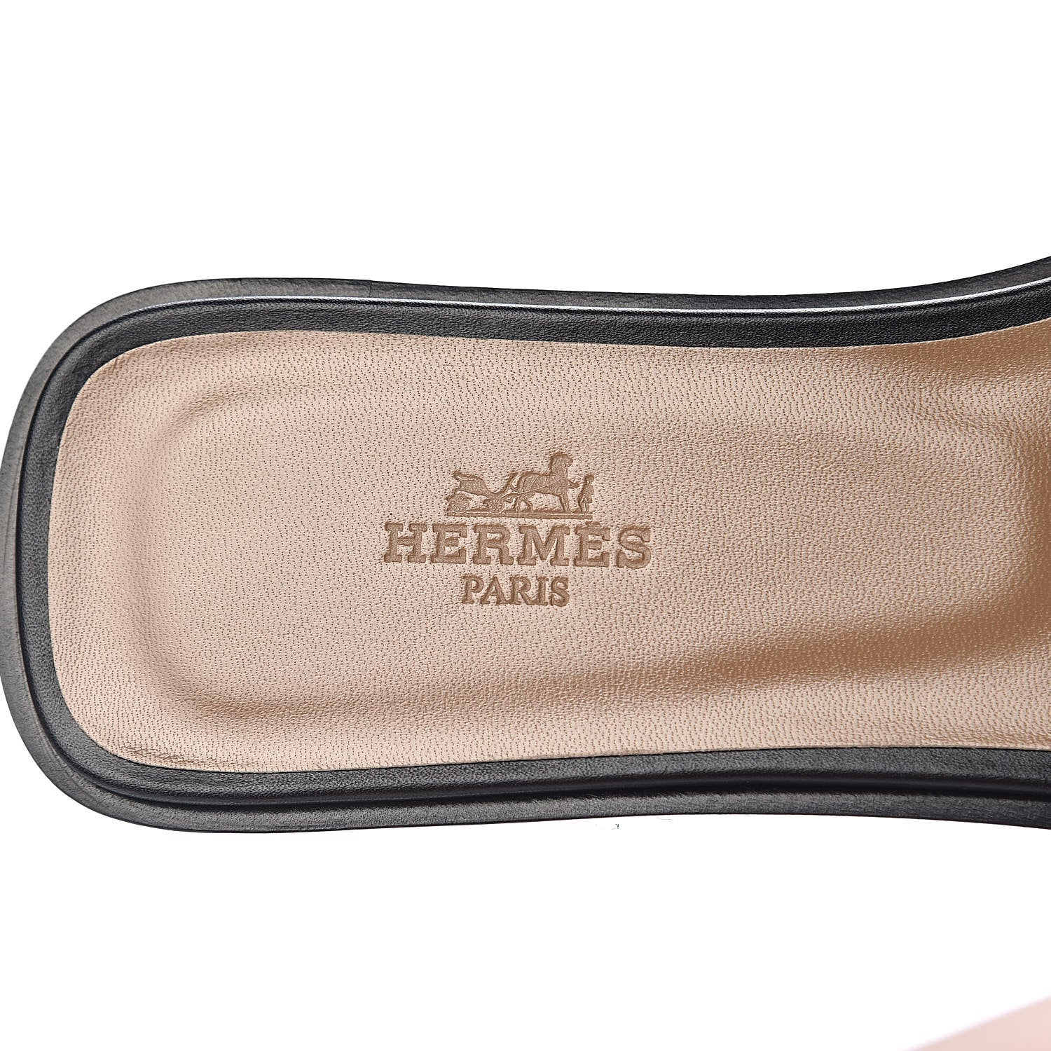 Hermes Box Calfskin Oran Sandals 39 Black 8 of 10