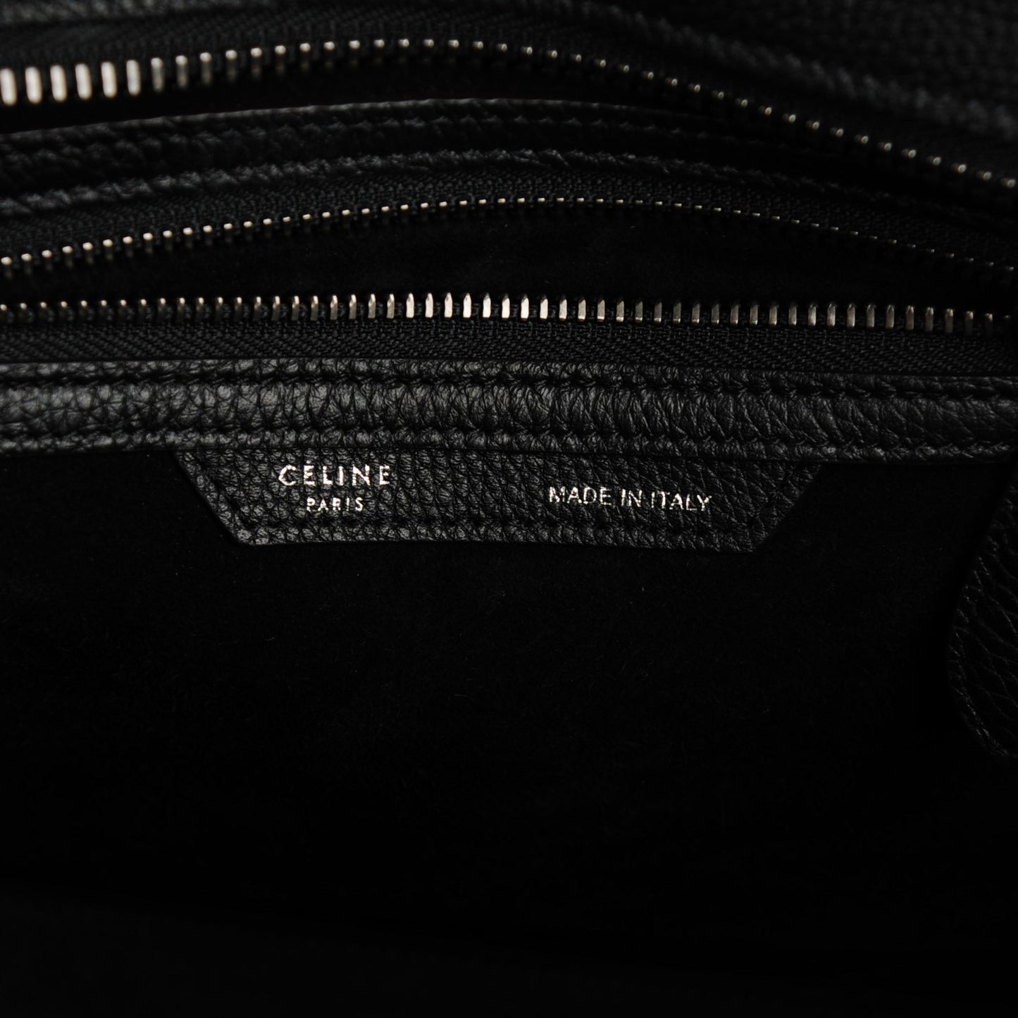 Drummed Calfskin Micro Luggage Black