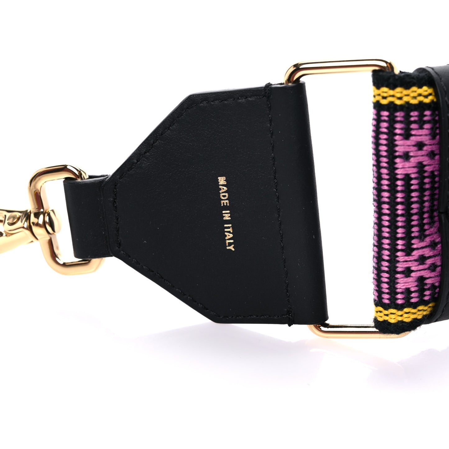 Cannete Ribbon Poly Vitello Century Logo Adjustable Strap You Lollipop Limon Black
