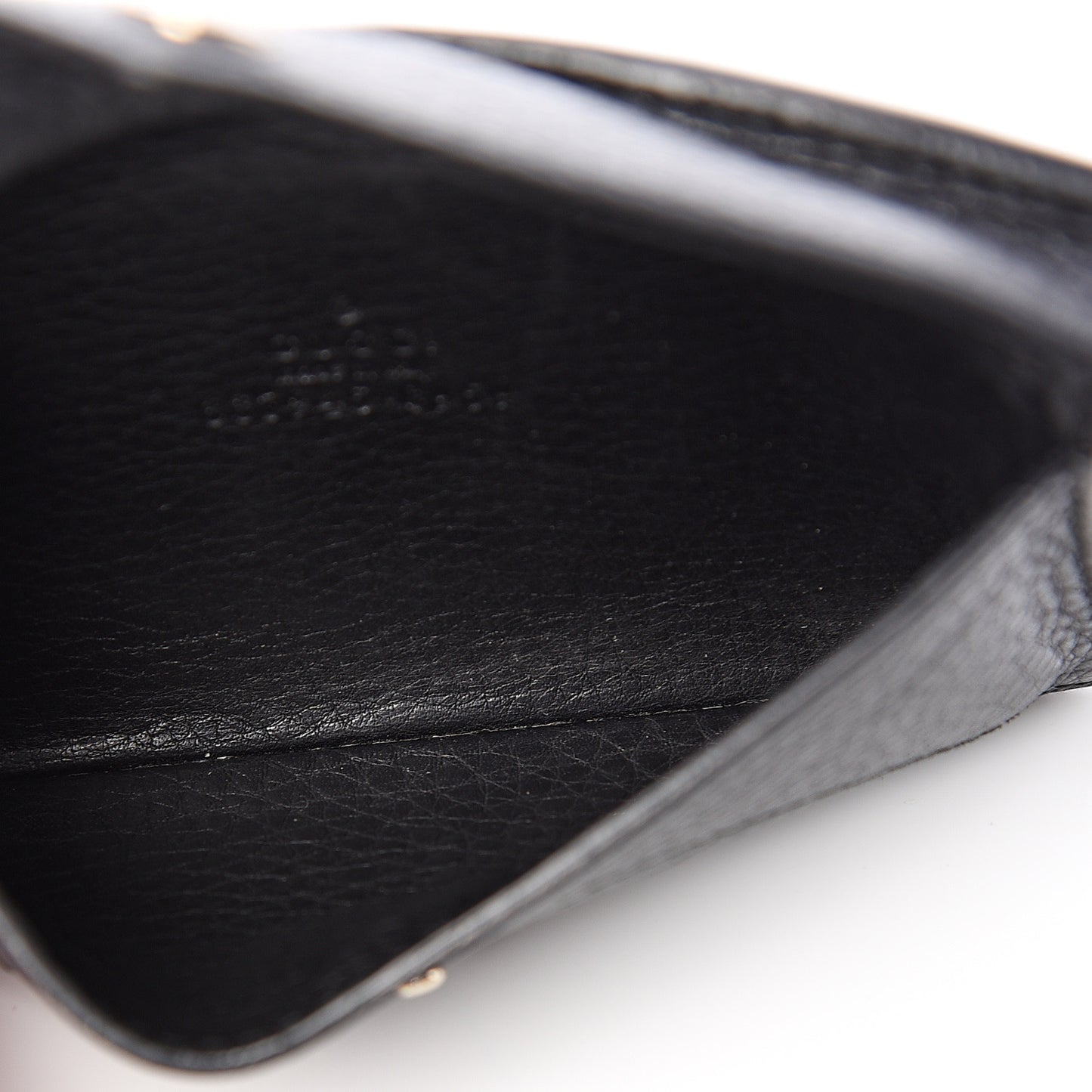 Grained Calfskin Soho Envelope Card Case Black