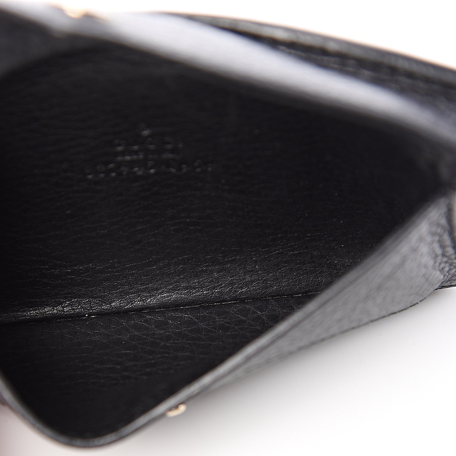 Gucci Grained Calfskin Soho Envelope Card Case Black 4 of 5