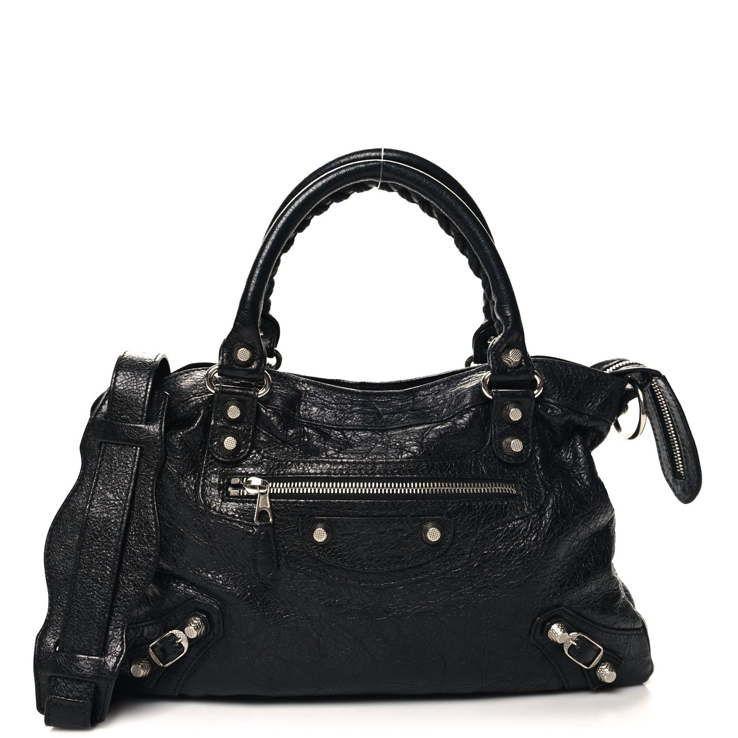 Agneau Giant 12 Silver Hardware Town Black