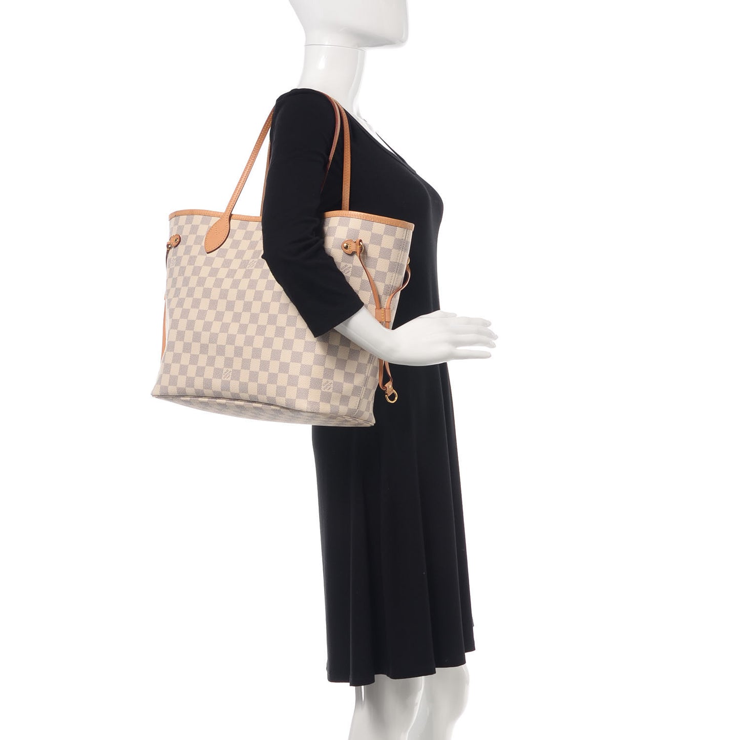 Damier Azur Neverfull MM Rose Ballerine