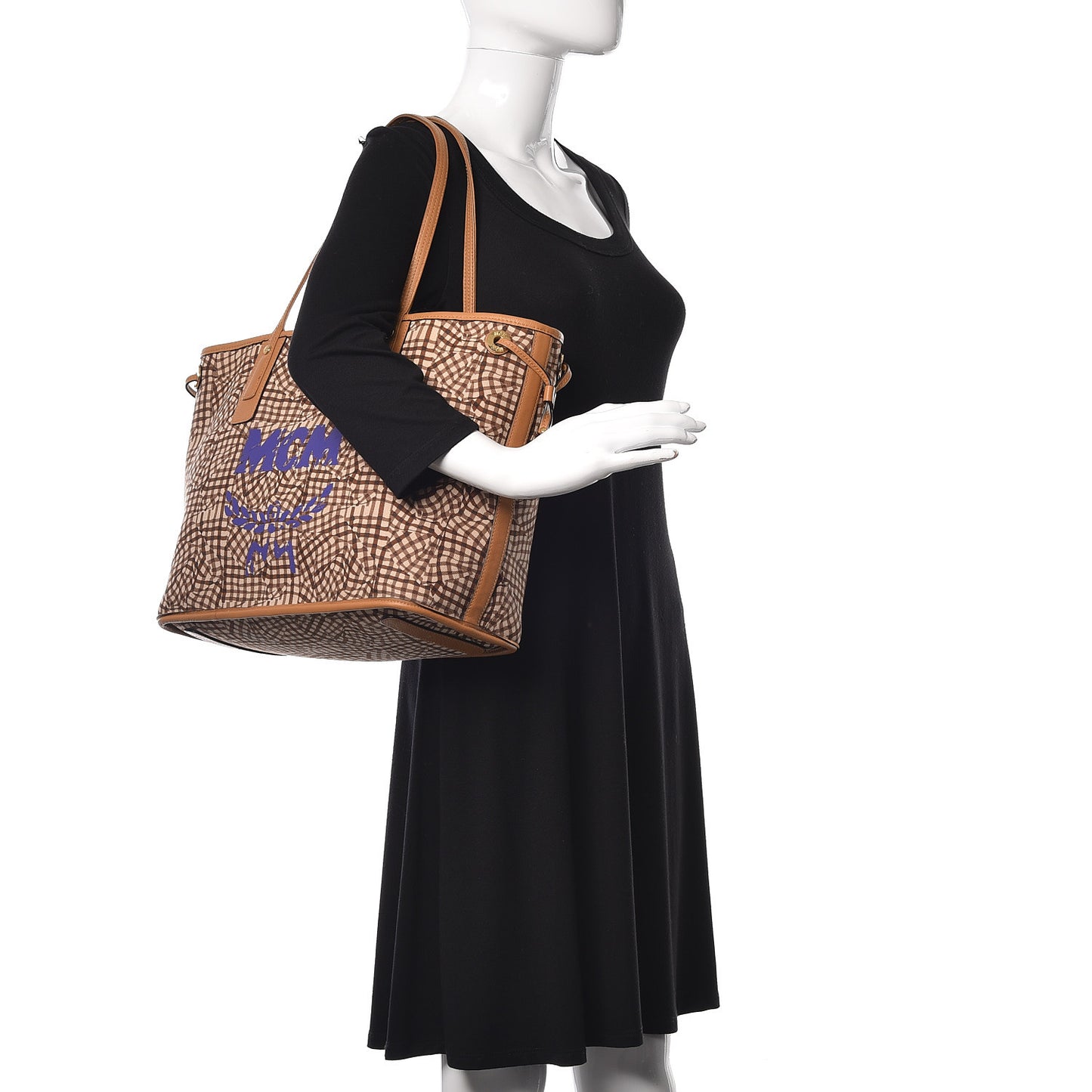 Visetos Medium Liz Reversible Shopper Tote Cognac