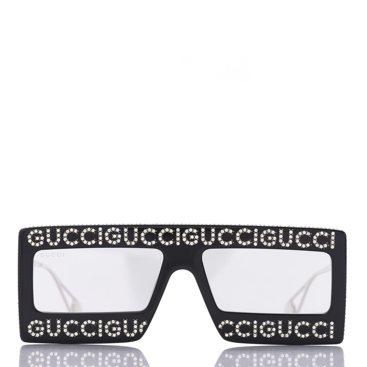 Acetate Crystal Mask-Frame Sunglasses GG0431S Black